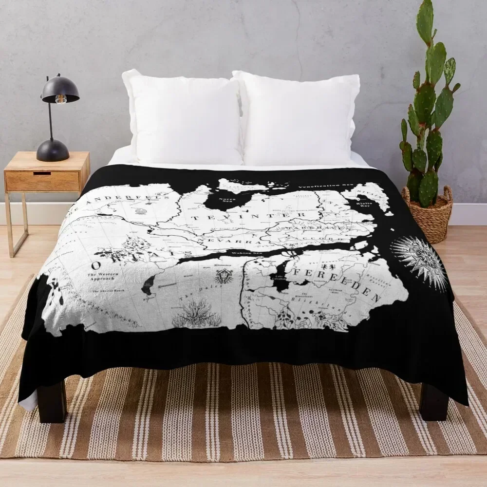 

Thedas Map Throw Blanket Bed Moving Picnic Blankets