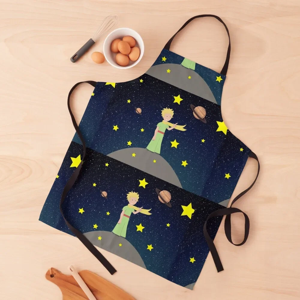 The little Prince Apron For Kitchen Women Beauty painting Apron