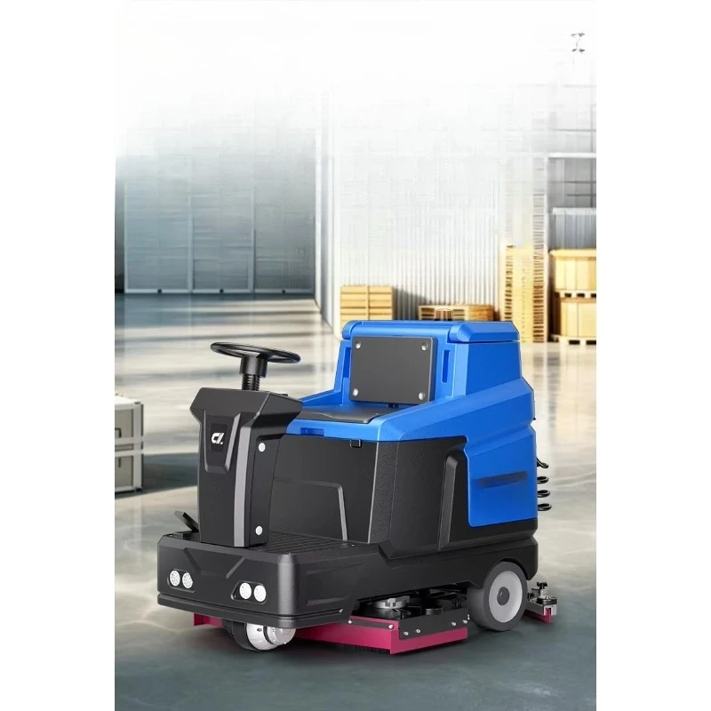 High Speed Ride-On Electric New Floor Scrubber for Concrete Epoxy Tile Terrazzo Wood Floors Cleaning in Warehouse