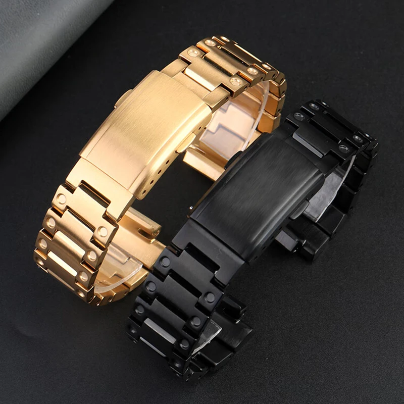 Modify Set stainless Steel Case Watchband For Casio G-SHOCK DW5600 GW-M5610/5000 GW-B5600 Watch Case + strap