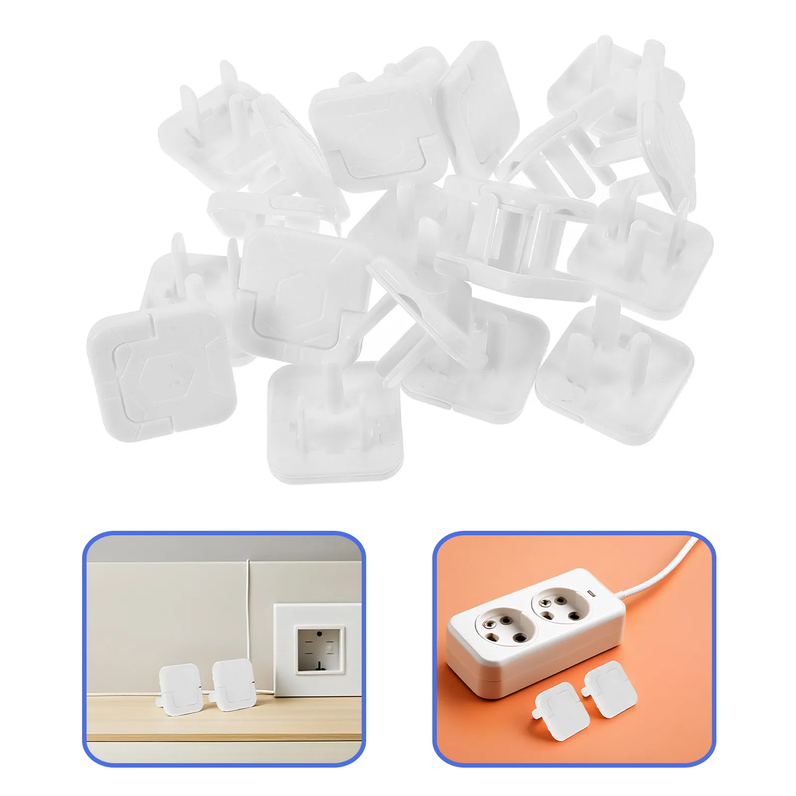 

40 шт. Защитные накладки на электрические розетки для детей, белые, от поражения током, безопасные заглушки для розеток