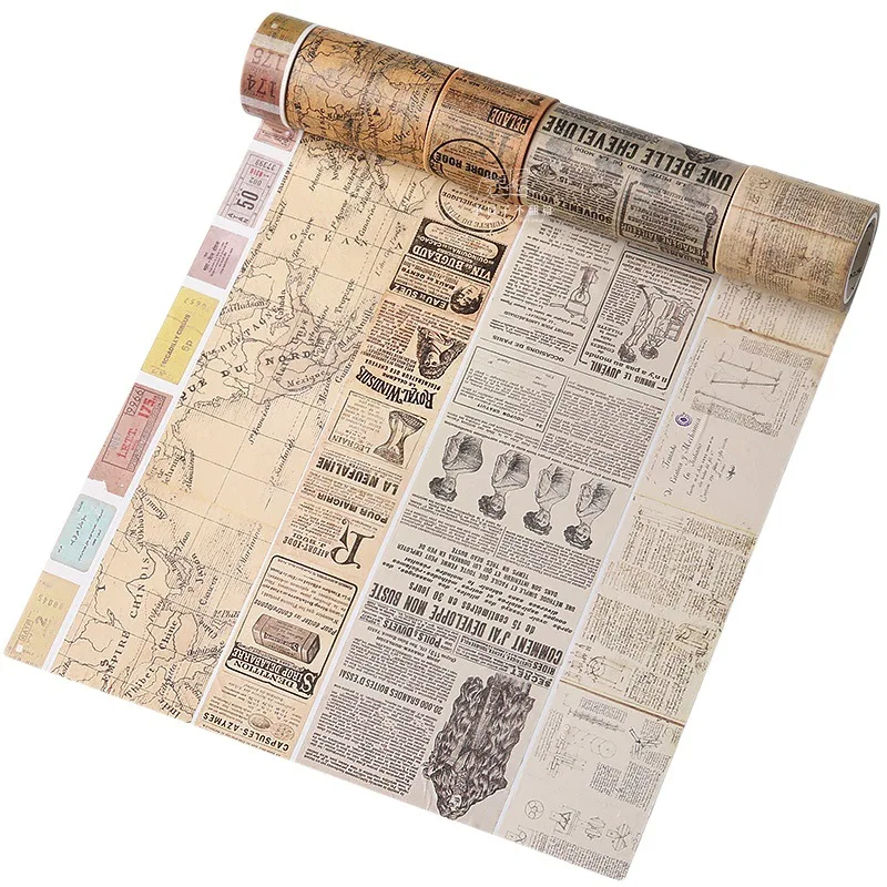 8 متر اشي الشريط مجموعة خمر الديكور سكرابوكينغ اخفاء اشتابي الزخرفية غسل واسي ملصقات الديكور مجلة #2