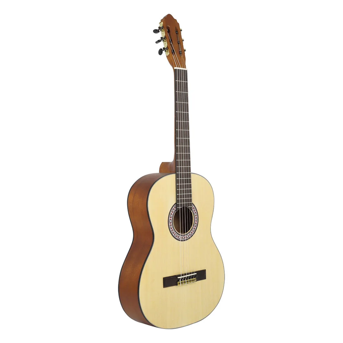 

Classical wood color spruce panel beginner acoustic guitar