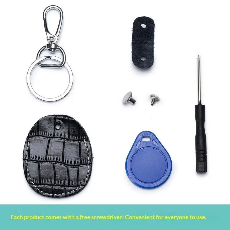 Entrance Guard Access Keychain Leather Cover DIY For Alarm Tags Intercom Keys Tag Badge Case Access Card Sleeve