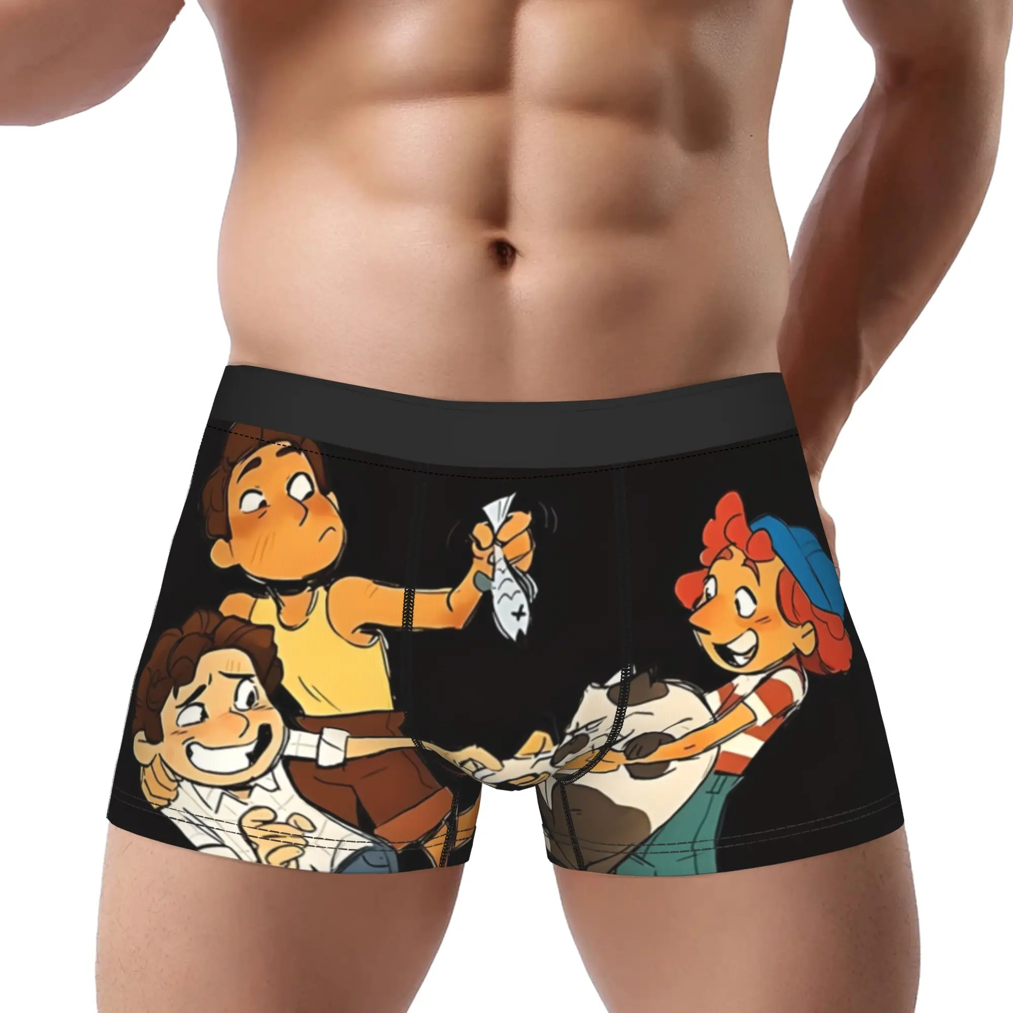 

Love Luca Underpants Breathbale Panties Male Underwear Print Shorts Boxer Briefs