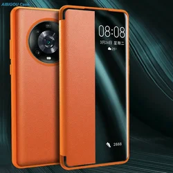 Honor Magic 6 4 Pro 5 7 Flip Case Skin Leather Window View Book Shockproof Full Cover for HUAWEI Honor Magic 5 4 Pro Phone Bags