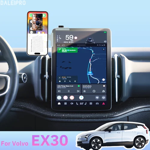 Soporte magnético especial para teléfono Volvo EX30 2024 2025, borde de pantalla, soporte de Metal ajustable fijo para teléfono, accesorios RHD LHD