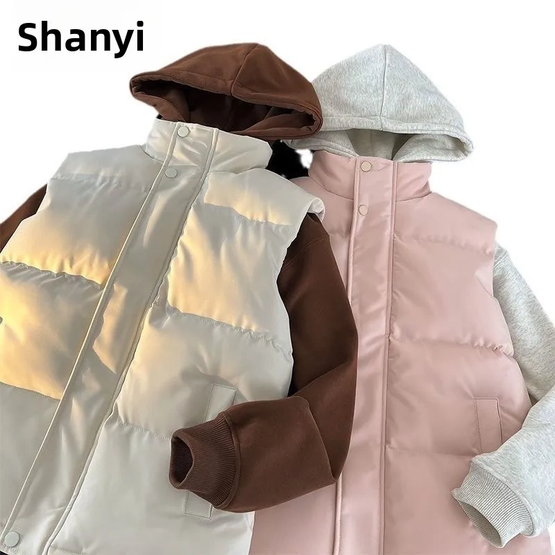 

Warmth Thiened Autumn Winter Jaet Stand Collar ex Vest Faionable Casual Durable Zipper Closure Color Design