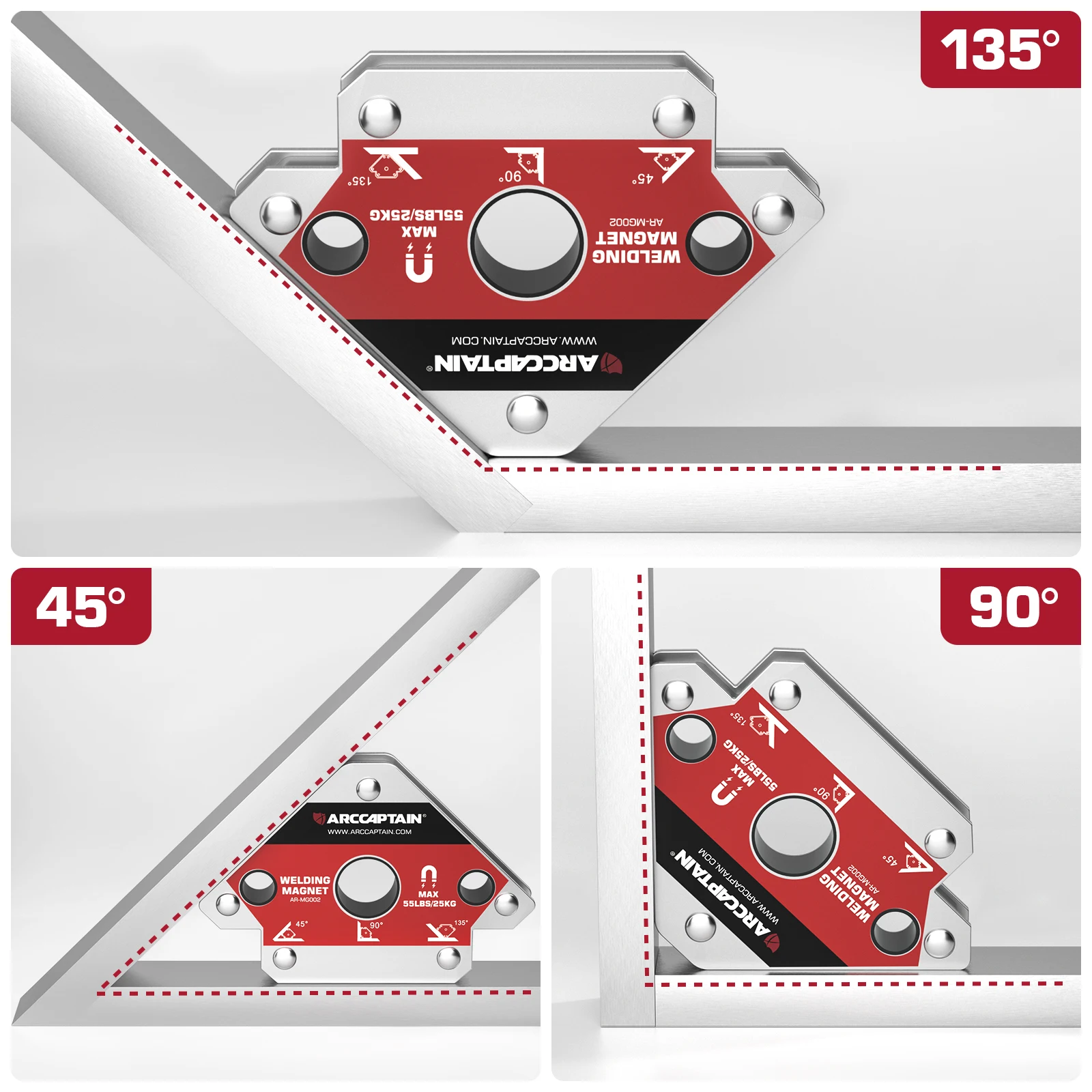 ARCCAPTAIN Welding Magnetic Welding Holders Angle Solder Arrow Magnet Weld Fixer Positioner Ferrite Holding Auxiliary Locator
