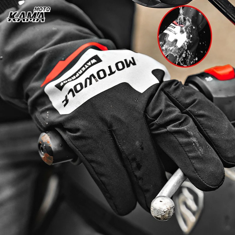 Unisex Autumn Winter Motorcycle Riding Gloves Waterproof Rainproof Cover Windproof Warm Motorbiker Racing Rider Accessories 장갑