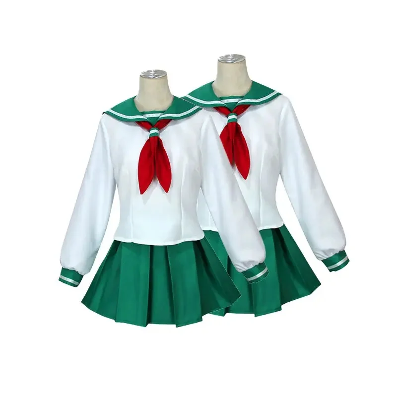 e;4,v'6;g.7/2\Anime Inuyasha Higurashi Kagome Cosplay Costume Wig Sailor Dress Outfit Men Women Halloween Party Scho3;d'6,c\8,h/