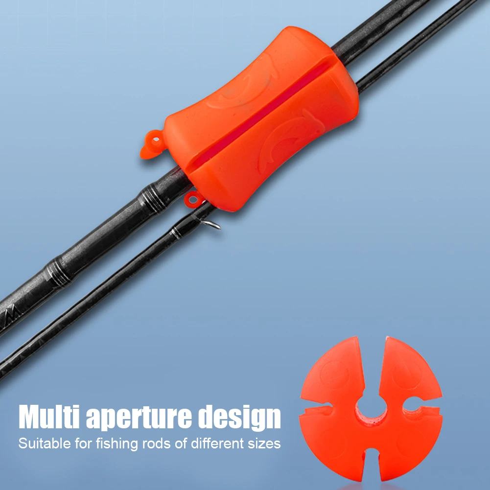 الصيد رود التعادل حامل سيليكون القطب السحابة ملزمة قوية مرنة متعددة الوظائف والعتاد معالجة حماية أداة الصيد