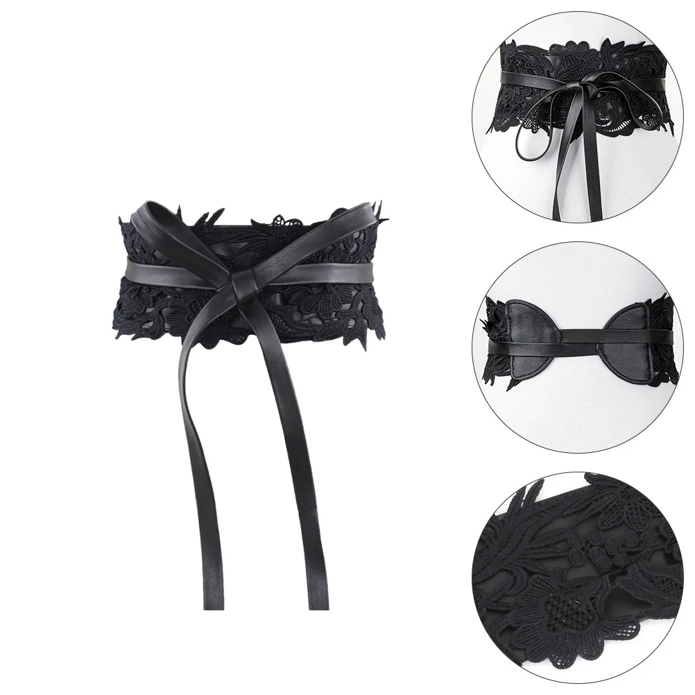 أزياء من الدانتل حتى حزام الخصر واسعة الإناث حزام دائم مادة خفيفة اللباس الملحقات أنيقة أنيقة حزب مأدبة الاستخدام #6