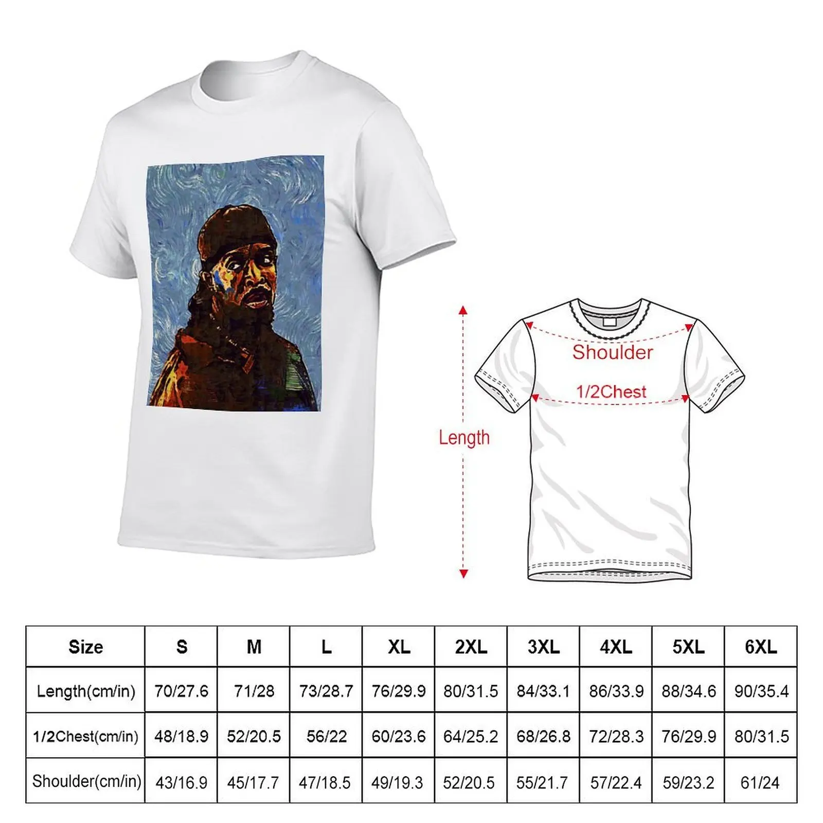 Omar Little by VanGogh - www.art-customized.com T-Shirt man t shirts for men mens graphic t shirts t shirt man luxury T-shirt