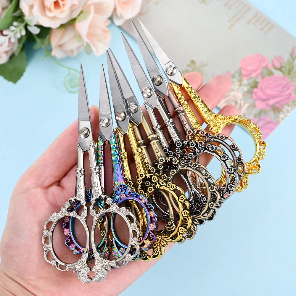 1pc Retro Stainless Steel Nail Art Scissors Cuticle Pedicure Trimmer Dead Skin Remover Manicure Scissor Nail Cuticle Beauty Tool