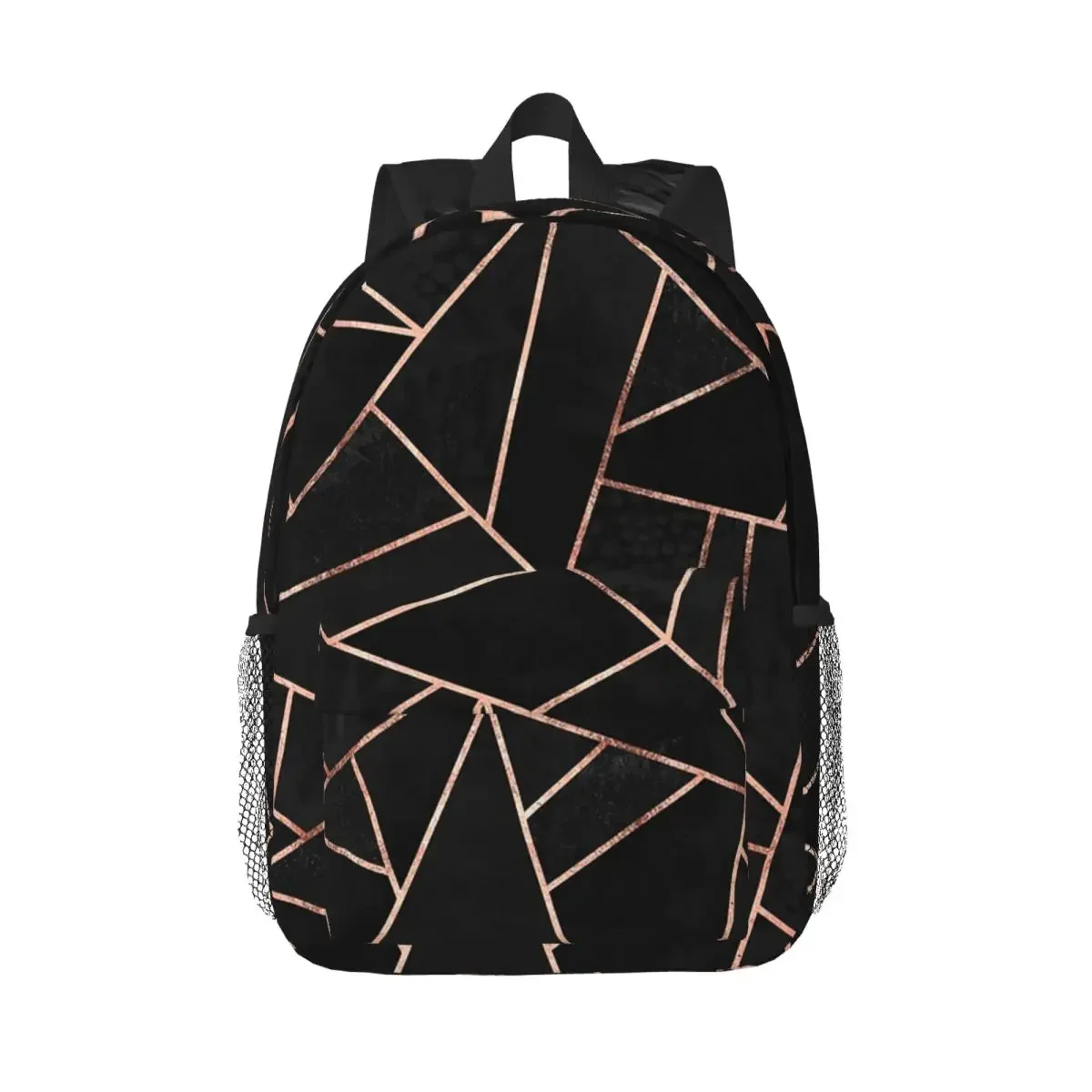 

Black And Rose Gold Backpacks Boys Girls Bookbag Cartoon Children School Bags Travel Rucksack Shoulder Bag Large Capacity