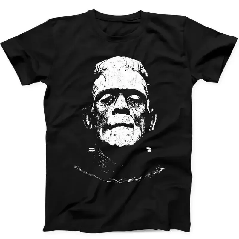 

Frankenstein Halloween Horror Movie Cult Film Funny Gift Tee Black T Shirt 129