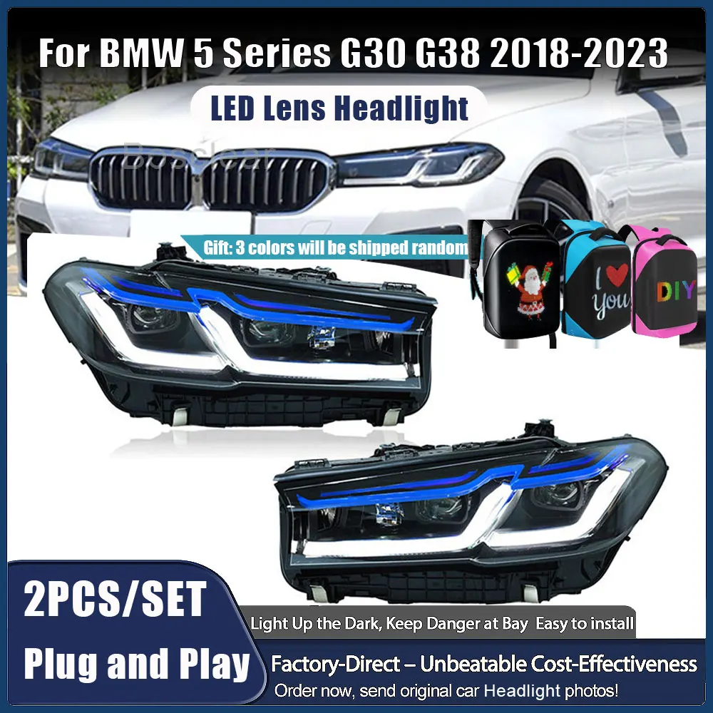 Auto Parts For BMW 5 Series G30 Headlight 2018-2023 upgrade Newest M5 Competition LED DRL Projector Car Lamp Accesorios Modified