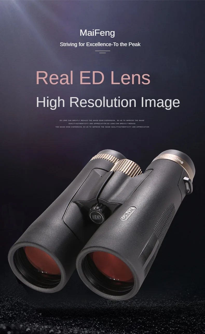 Maifeng 10x50 12x50 ED Fernglas SMC Film High Power Teleskop Wasserdichte Long Range LLL Nachtsicht Camping ausrüstung Jagd – Detail 1