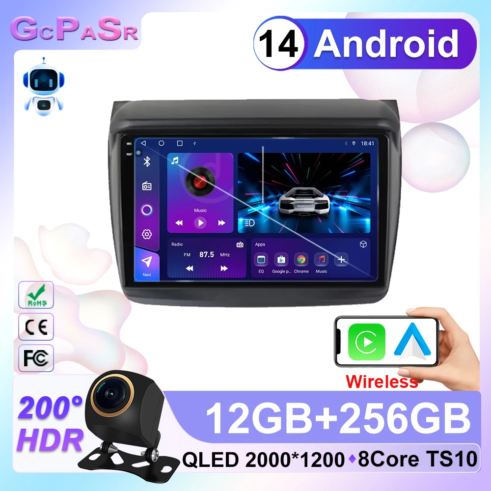 

Android 14 car radio For Mitsubishi Pajero Sport 2 L200 Triton 2008-2016 Multimedia Video Player GPS wireless carplay Head Unit