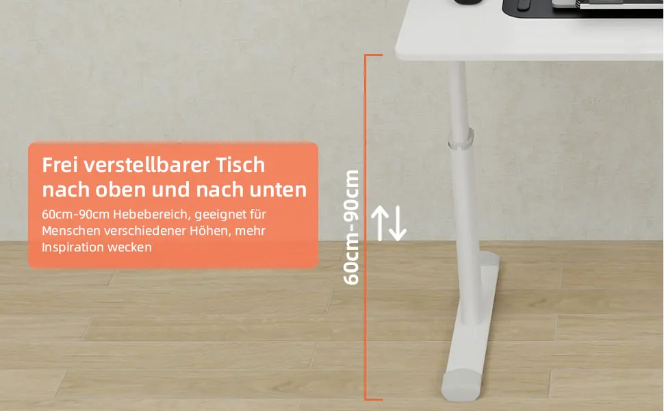 Verstellbarer Schreibtisch für Kinder und Erwachsene – höhenverstellbar, multifunktionaler Schreibtisch für Zuhause/Büro, kompaktes Design – Detail 3
