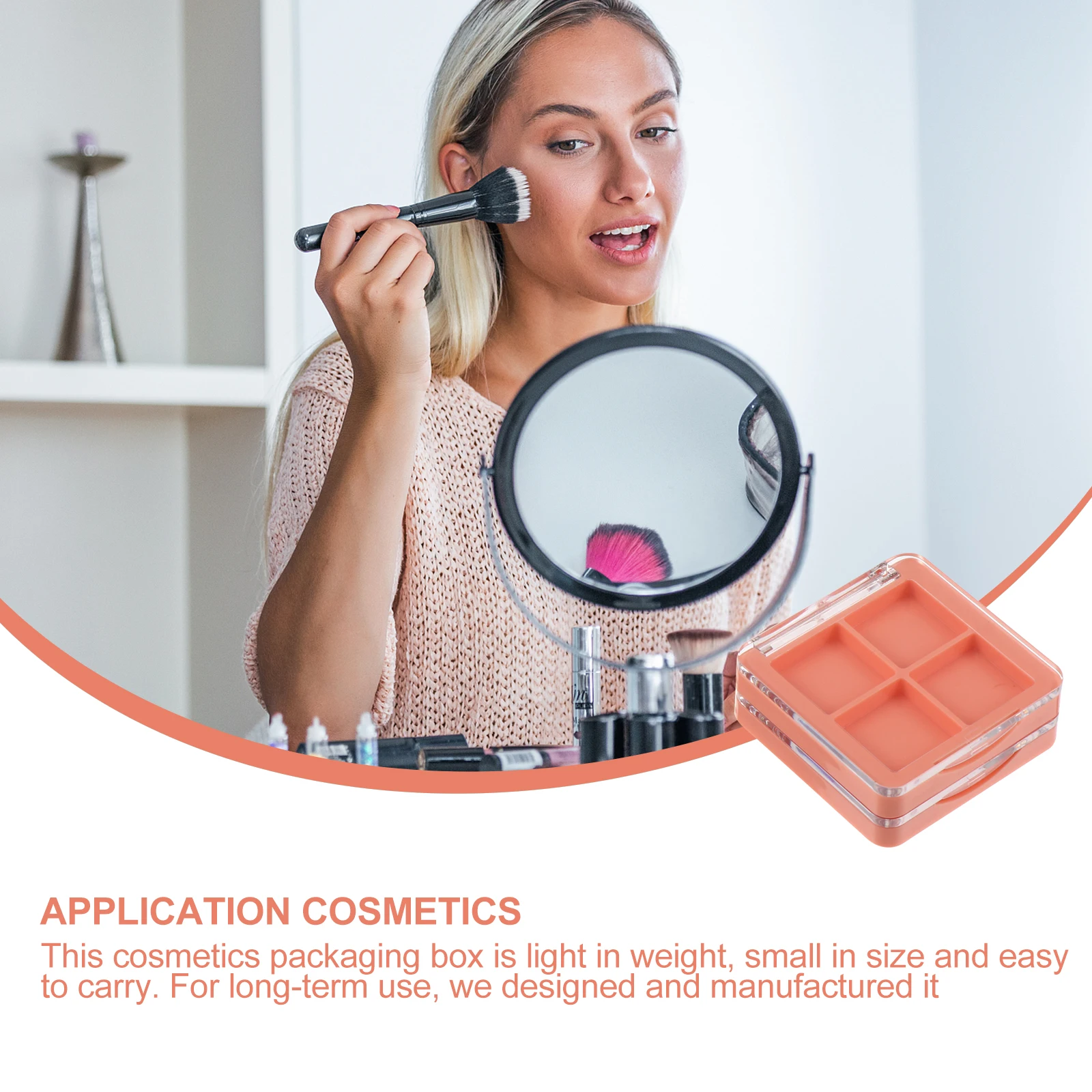 

6 Pcs Eye Shadow Box Storage Makeup Organizer Women Tray Eyeshadow Palette Pallets Filling