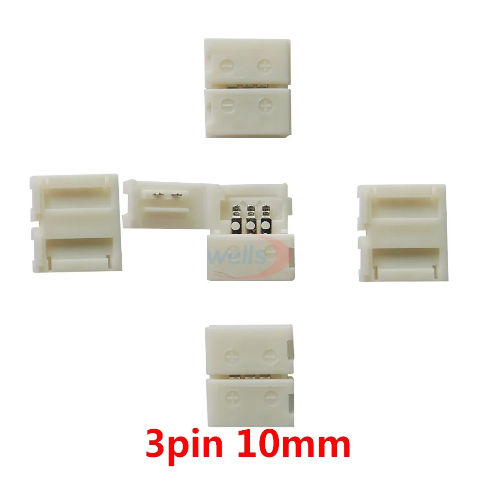 10pcs LED connector 2pin 3pin 4pin 5pin 6pin Clip for 2835 5050 3528 3014 WS2812b LED single color/ RGB RGBW RGBWW Strip light image 4