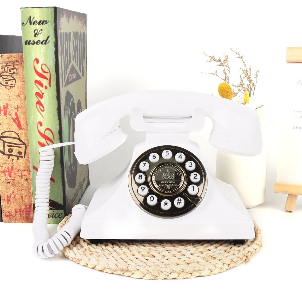 Wedding Birthday Annual Party Ceremony Voice Guest Book Retro Phone, Antique Audio Guestbook Message Voice Recorder Phone Booth