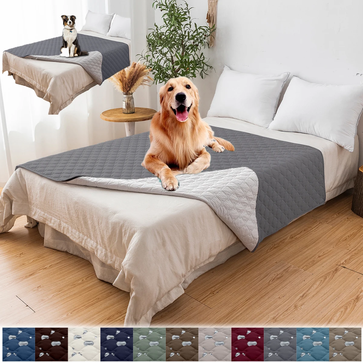100% Waterproof  Mattress Protector Kids Pet Dog Urine Pad Reuseable King Size Bed Sheet Cover Washable Bed Bedspread Pads Mat
