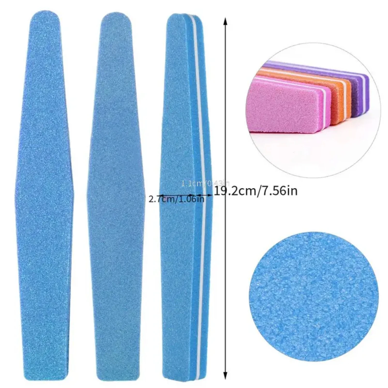 Juego de bloque amortiguador de lima de uñas de esponja lavable de 10 piezas para uñas, grano fino 100/180, kit de herramientas de manicura y pedicura de alta calidad