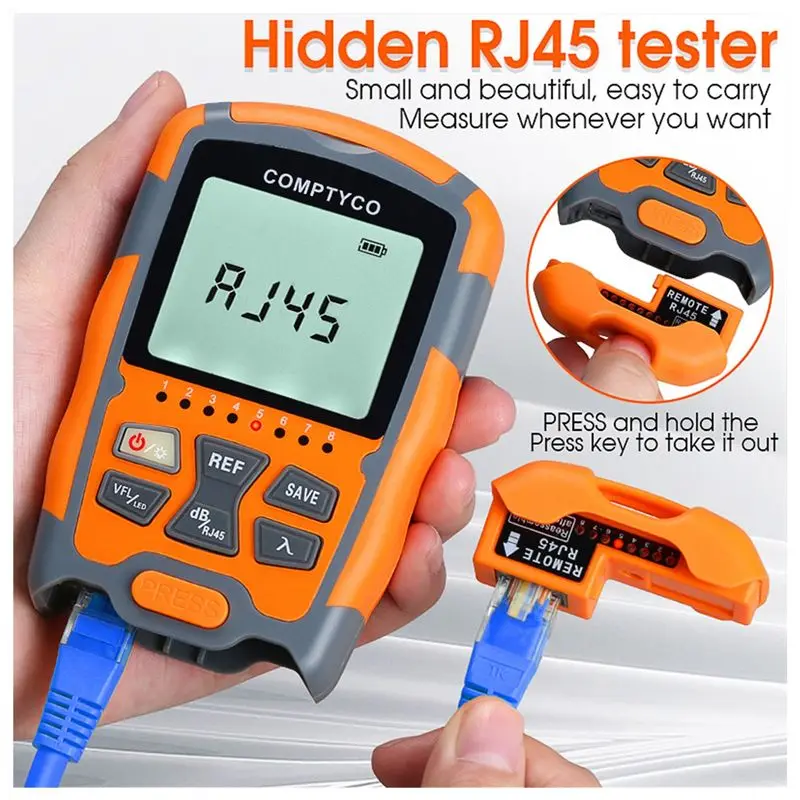 HOT  -M70 4 In1 Mini Optical Power Meter Visual Fault Locator Network Cable Test Optical Fiber Tester 10Mw -70DBm-+10DBm 【SPECIA