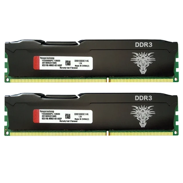 DDR3 memorias ram ddr4 RAM 4GB 8GB 1333 1600 2133 2400 2666 3200 MHz  Desktop Memory Non-ECC Unbuffered DIMM cooling vest black - AliExpress 7