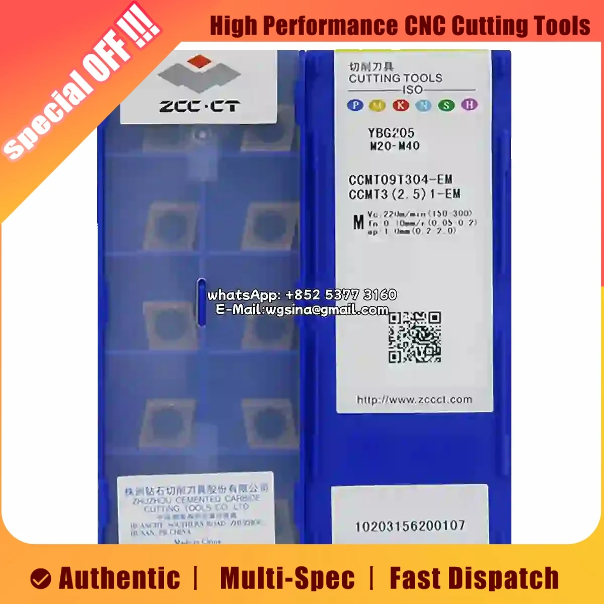 

Оригинальные токарные пластины CCMT CCMT06 CCMT0602 CCMT09 CCMT060204 CCMT09T304 AHF YB9320