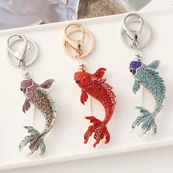 Hot fish Keychain animal Koi carp fish Pendant Keyring for Women Men Car Key Holder Gift