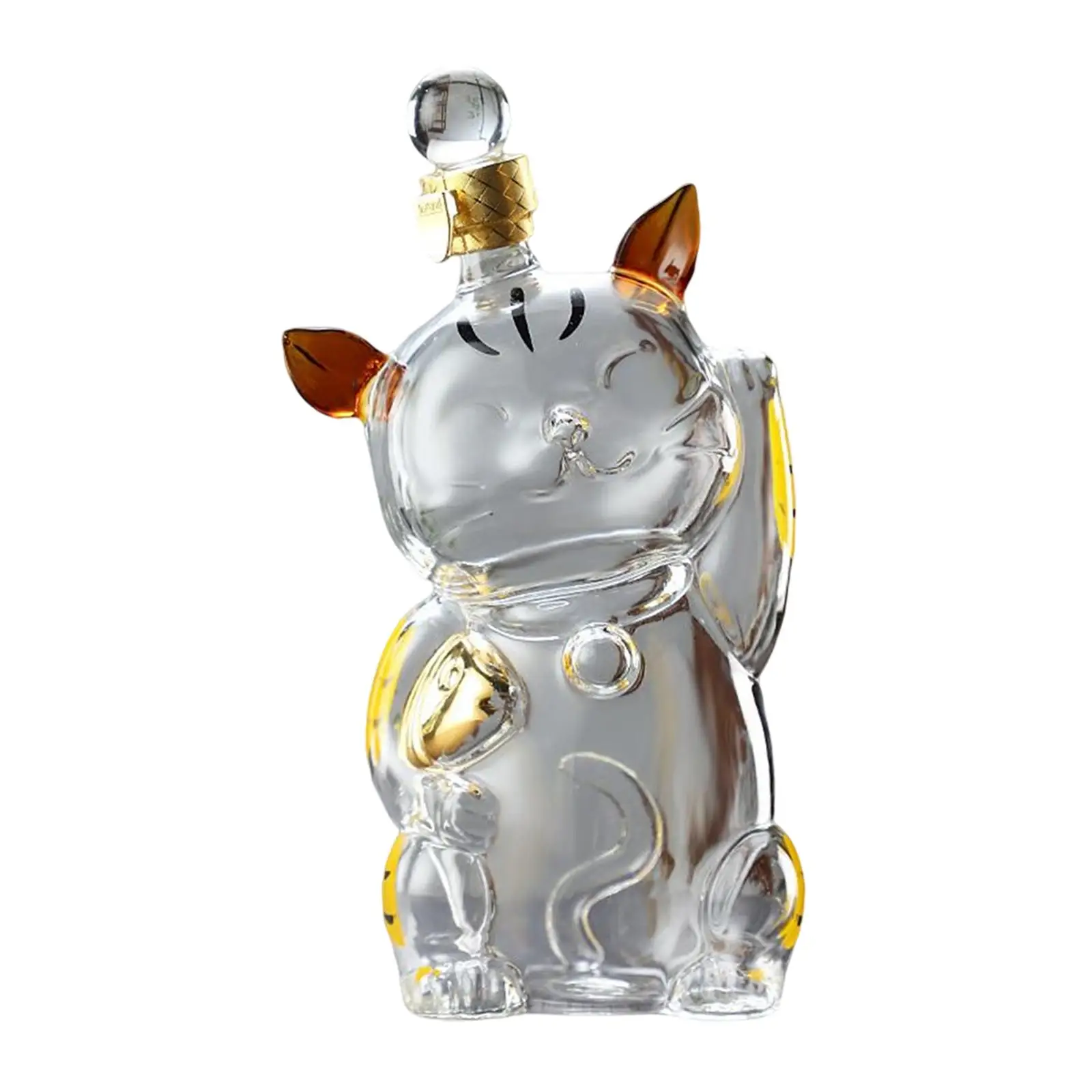 1000ml Glass Drinks Decanter with Slanted Mouth Whiskey Wine Dispenser for Bar Party Birthday Gift