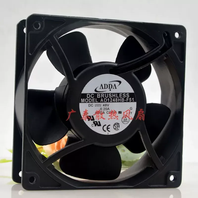 For Xiexi ADDA 12038 48V 0.2A AD1248HB-F51 F52 Industrial Control Variable Frequency Cooling Fan 12cm
