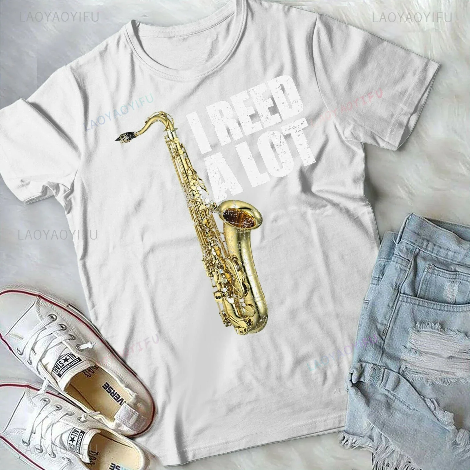 Funny I Need A Lot of Saxophone Hand Tone - Saxophone Unisex Teen Casual Cotton T-shirt