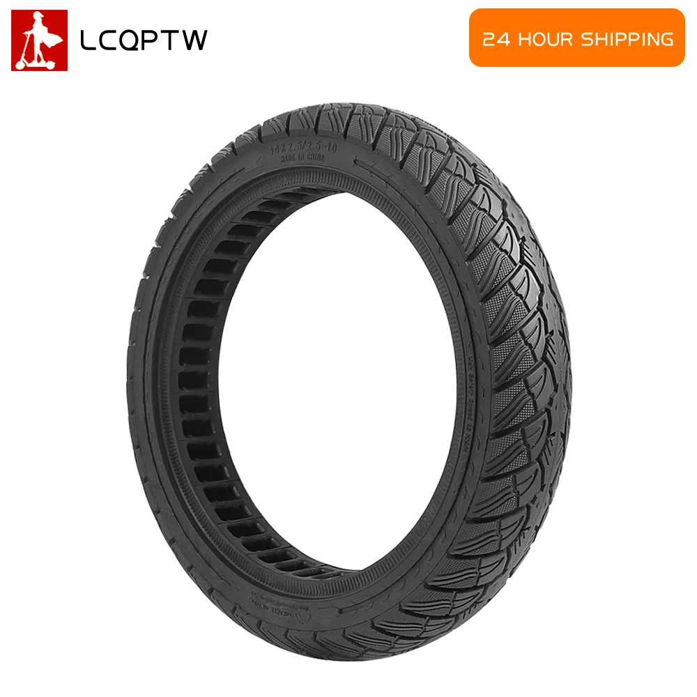 

14 Inch 14x2.50 Solid Tire (64-254) 2.50-10 Honeycomb Explosion-Proof Tyre for Electric Scooter E-Bike