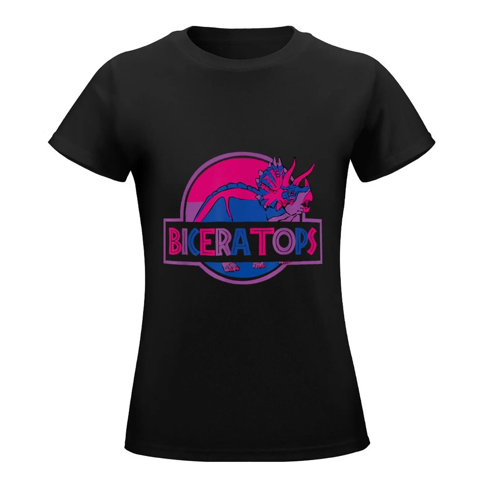 Biceratops Bisexual Ceratops Dinosaur LGBT Pride Month T-Shirt hippie clothes kawaii clothes vintage clothes woman t shirt