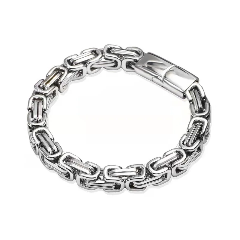 Fashion hip hop stainless steel upgraded titanium steel emperor chain bracelet