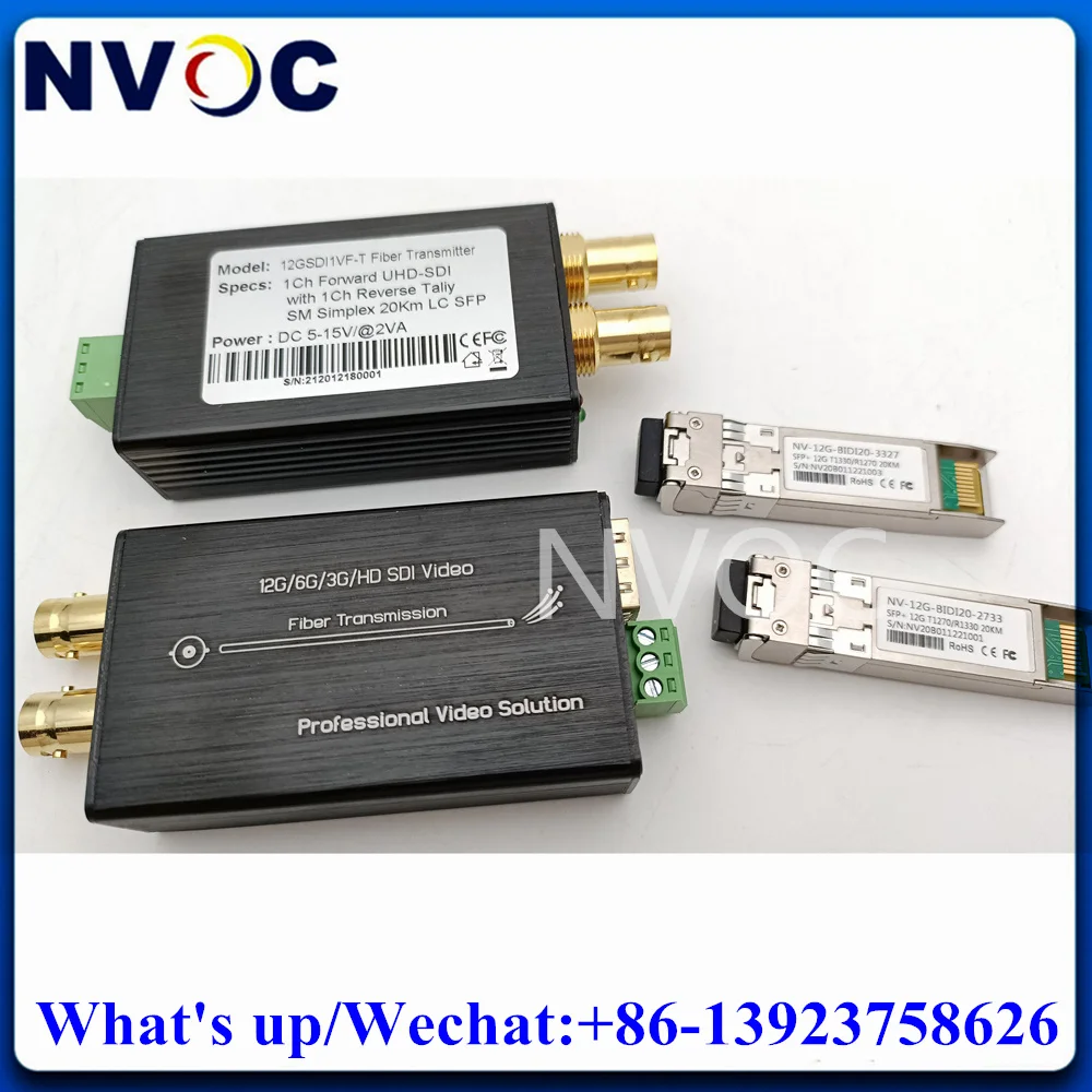 

1Ch Mini 12G-SDI Fiber Transceiver with 1Channel RS485 or Tally and Loop Out,12G SDI Video Converter Transmitter and Receiver