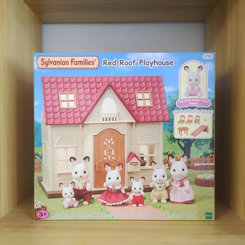 Sylvanian Families Anime Zabawki dla dzieci Prezenty dla dziewczynek Zabawki Domek z czerwonym dachem Śliczna lalka Oryginalne Ternuas Kolekcjonerskie ozdoby do pokoju