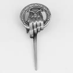 Hand Of The King Brooch Song Of Ice And Fire Finger Fist Sign Power Pin Vintage Punk Fashion Movie Jewelry Men Women Wholesale