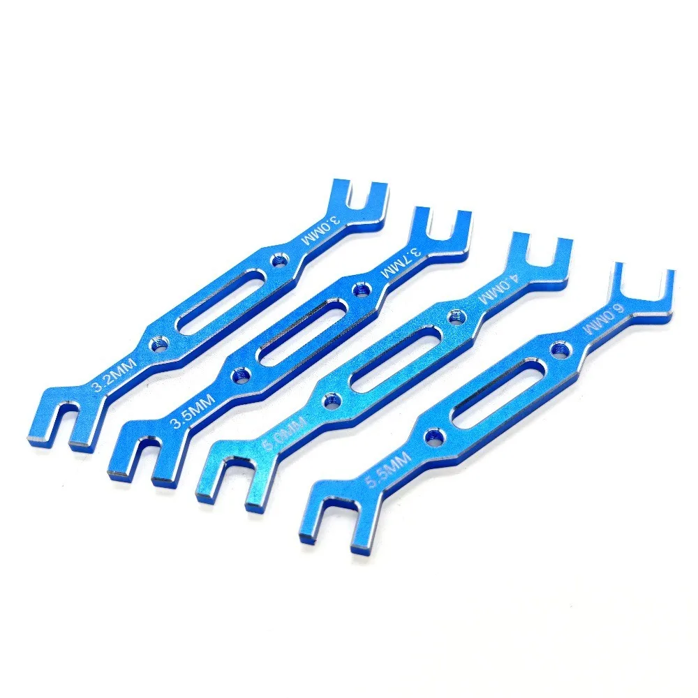 4 Stuks Wrench 3/3.2/3.5/3.7/4/5/5.5/6Mm Spanschroef Moer Ball End Joint Remover Universele Tool Voor Rc Auto Drone Boot