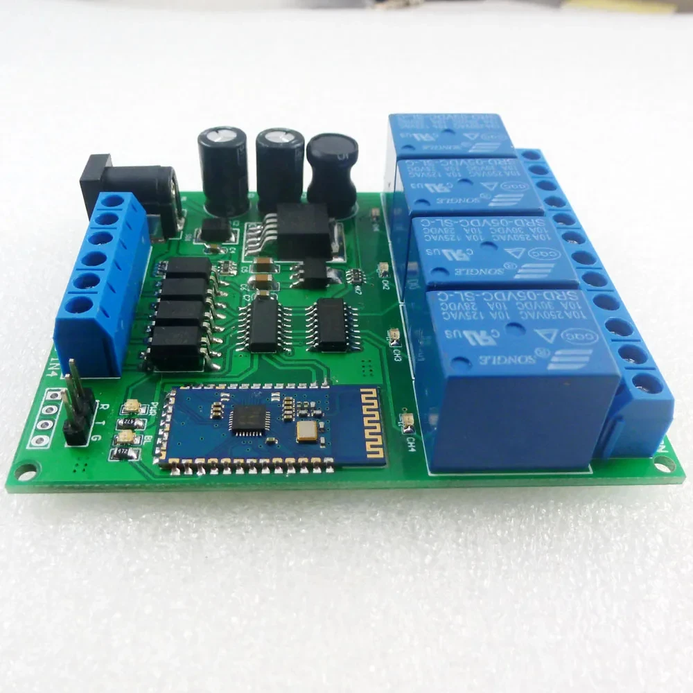 CE041 DC 5V 9V 12V 24V 4 Channel Relay Module Android App Wireless Remote Controller for Smart Home Motor LED Car Control System