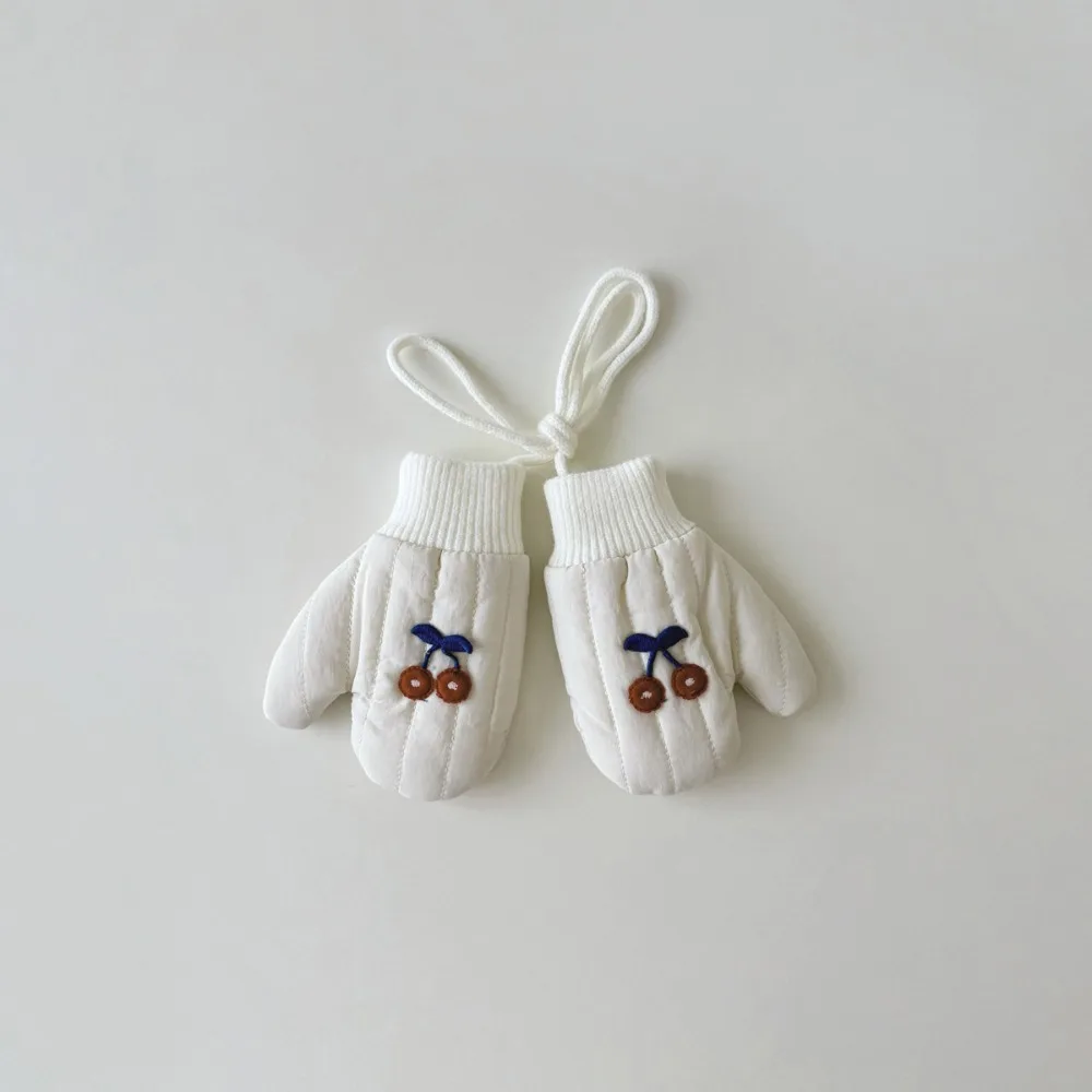 

Autumn Winter Thick Baby Fingerless Gloves Cotton 1-4 Year Boy Girl Kids Children Hanging Neck Glove Hand Warmer Windproof