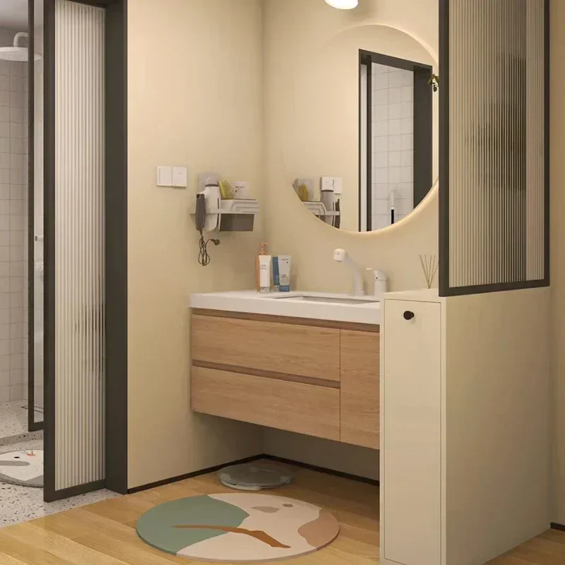 

bathroom cabinet Cabinet Sink Base Mirrors Medicine Space Saving Bathroom Vanity Column Luxury Wall Pharmacy Storage Locker Home