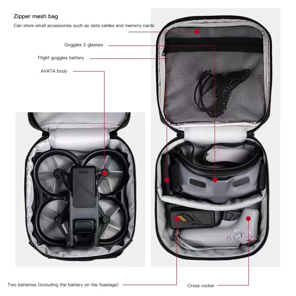 Storage Bag for DJI Avata/Avata 2 Box Mini Simple Large-capacity Portable Bag Drone Accessories for DJI Avata Case