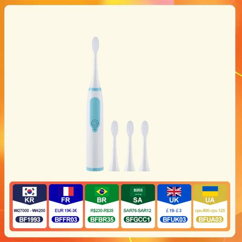 Jianpai Sonic Electric Toothbrush Battery Deep Clean for Men and Women Adult Household Soft Hair IPX6 Waterproof