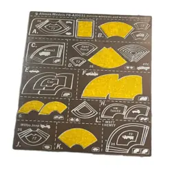 Alexen Cover Tape Cutting Plate Double Sided Textured General Purpose Tank Vehicle Window Mud Splash Hobby DIY Model Making Tool